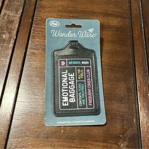 Wander ware Emotional baggage Black Luggage Tag